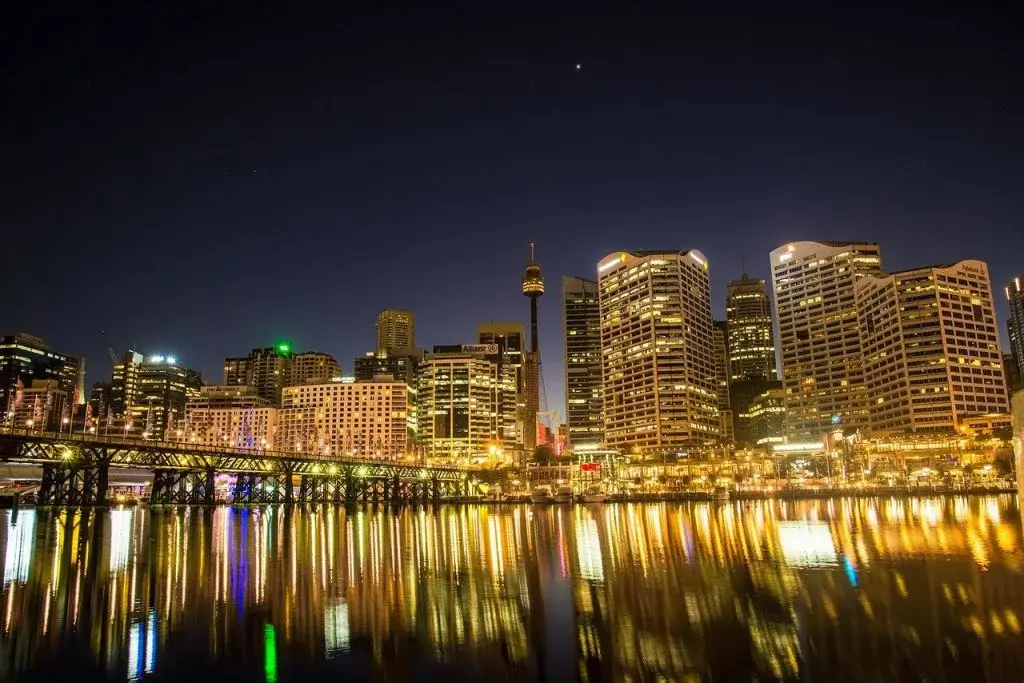 City lights reflecting a sustainable future